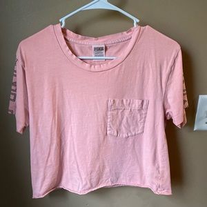 Neon orange crop top, size small